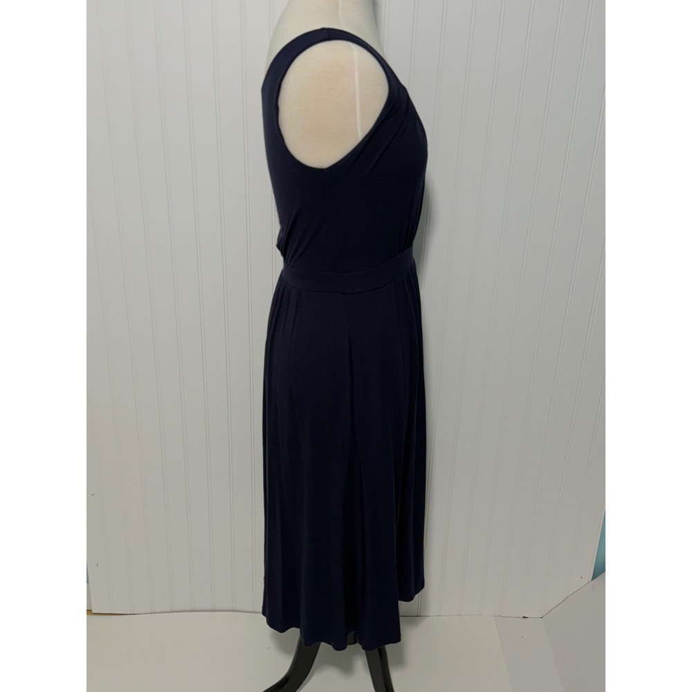 Boden Emmie Jersey‎ Knit Midi Dress Sleeveless Casual Pocket Navy Blue Size 4 - Picture 5 of 11